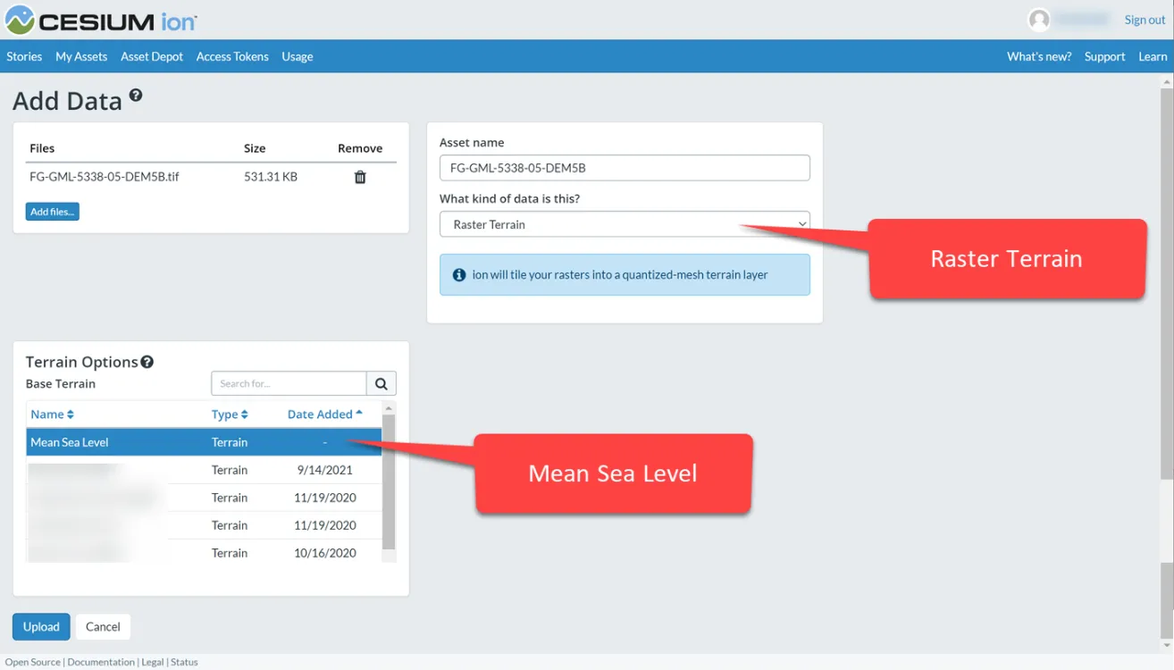 Cesium ion ダイアログ 3