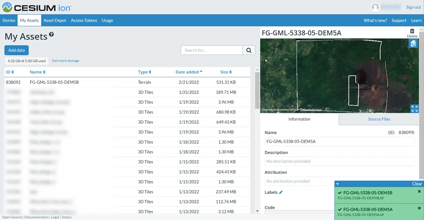 Cesium ion ダイアログ 6